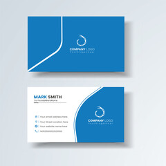 professional corporate business card design template. Visiting card for corporate print. Modern and simple business card template.