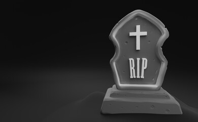 gravestone tombstone with text saying rip