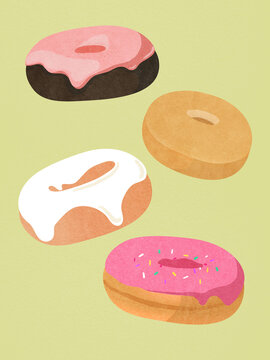 Floating Donuts illustration