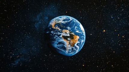 Fototapeta premium Earth in Space with Stars