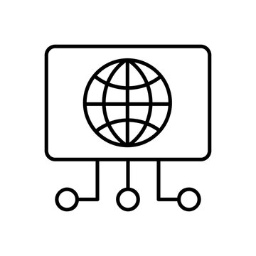 Global broadband connectivity network icon