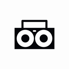 radio cassette icon sign vector