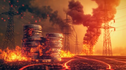 rising energy prices concept increasing costs of electricity and fuel financial burden on consumers photo illustration