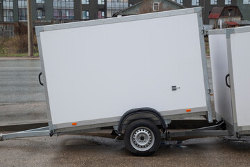 Open road trailer. Shop selling car trailers.