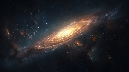 Fototapeta premium Stunning Spiral Galaxy in Deep Space Imagery