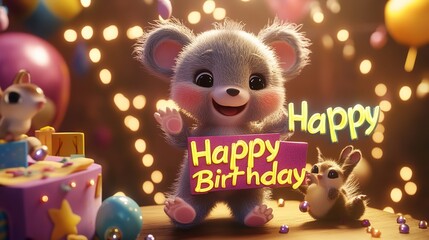 Fototapeta premium Happy Birthday Cake