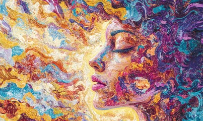 Neuro-mosaic: assembling the colors of individuality. Mind with fireworks in ecstasy