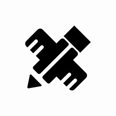 pencil ruler icon sign vector