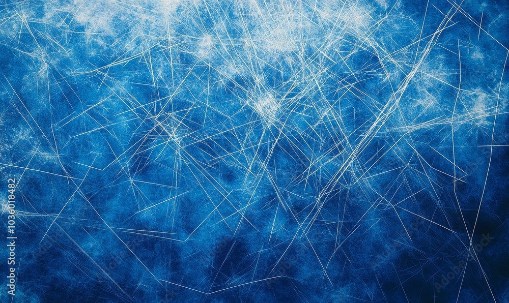 Poster sci-fi abstraction: blue background with network lines evoking futuristic vibes