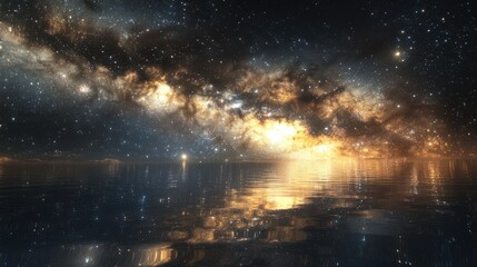 Fototapeta premium Milky Way Galaxy: A Breathtaking View of the Night Sky