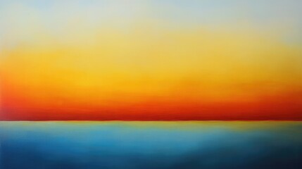 Obraz premium Vibrant Sunset Over Calm Water Landscape