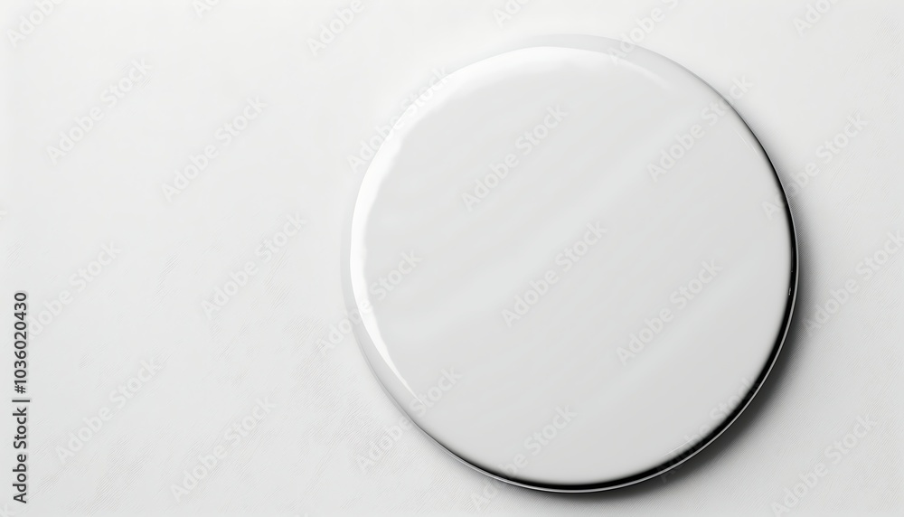 Canvas Prints white blank badge. glossy round button. pin badge