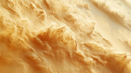 Obraz premium Aerial view of dramatic sandstorm in desert creating turbulent waves and textures resembling a hurricane concept