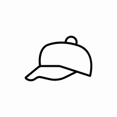 baseball cap icon sign vector