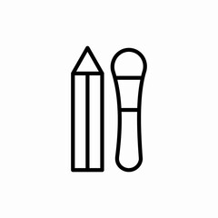 makeup tools icon sign vector