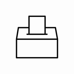 vote box icon sign vector