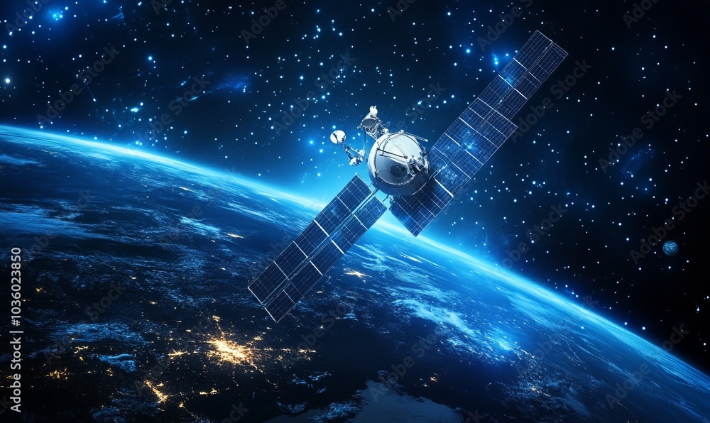 Poster internet connection in outer space