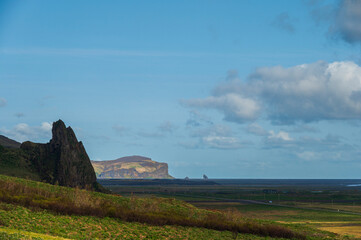 nature sceneries ai the area surrounding the village of Vik, iceland