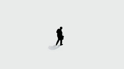 silhouette people walk on white background. silhouette black people walking communicate white screen. design for animation, people standing, isolate, speak, person, human, silhouette body.