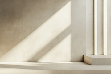 Minimalist Interior with Natural Light and Shadows