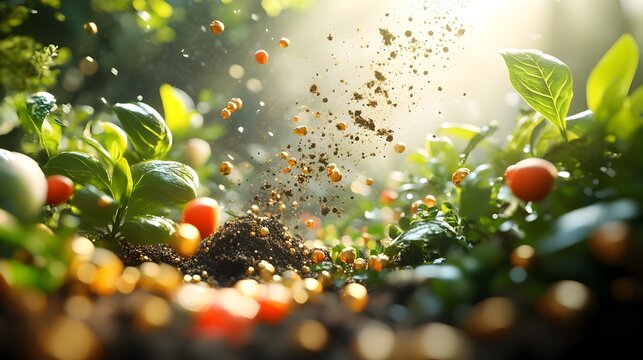 Scientific Visualization of Soil Composition and Micronutrients Supporting Thriving Plant Life