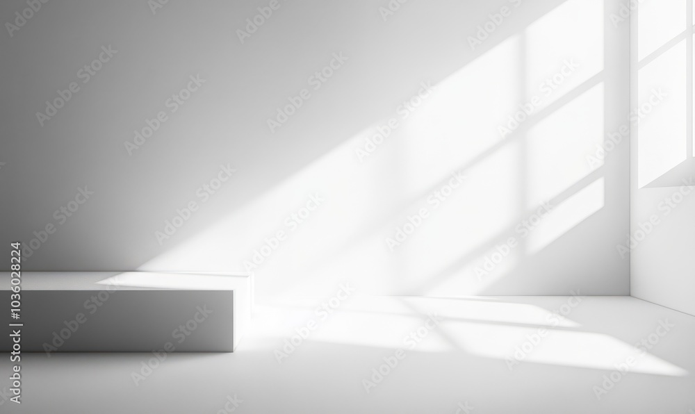 Poster abstract empty white and gray gradient soft light background of studio room for art work design