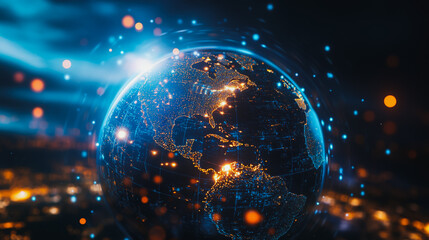 Abstract business network Around the world and charts and graphs with statistics to innovative analyze business potential and forecast future development of companies growth.