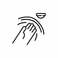 hand motion sensor icon sign vector