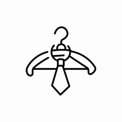 necktie in hanger icon sign vector