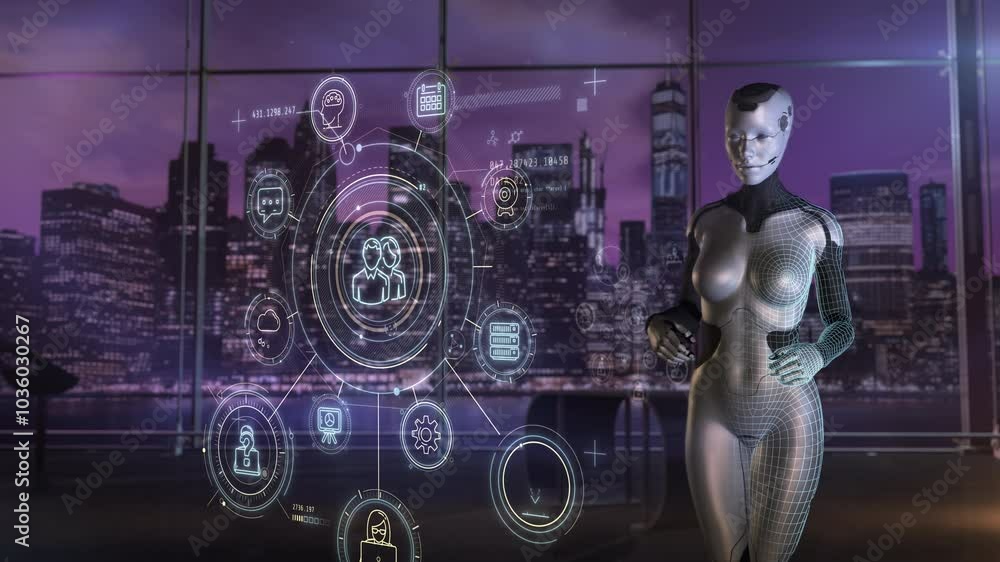 Poster virtual control panel managed by an android