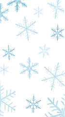 blue doodle watercolor snowflakes big bundle beautiful holiday decoration set