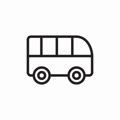 bus vehicle icon sign vector