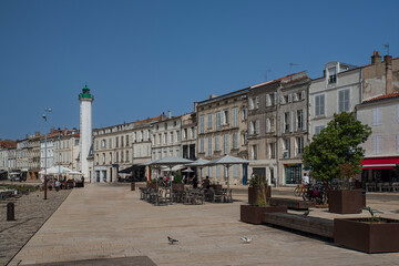 Ancient architecture of the port of La Rochelle in France