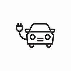 electric car icon sign vector