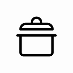 kitchen pot icon sign vector