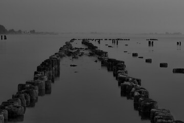 Zatoka Gdańska, Morze Bałtyckie, falochron, mewy, Gdańsk , Gdynia © Daniel Folek