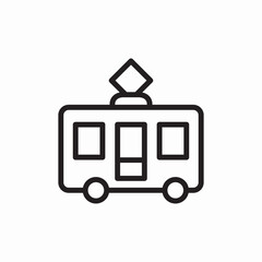 public transportation tram icon sign vector