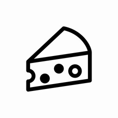 triangle cheese slice icon sign vector