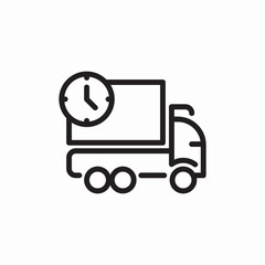 truck delivery time icon sign vector