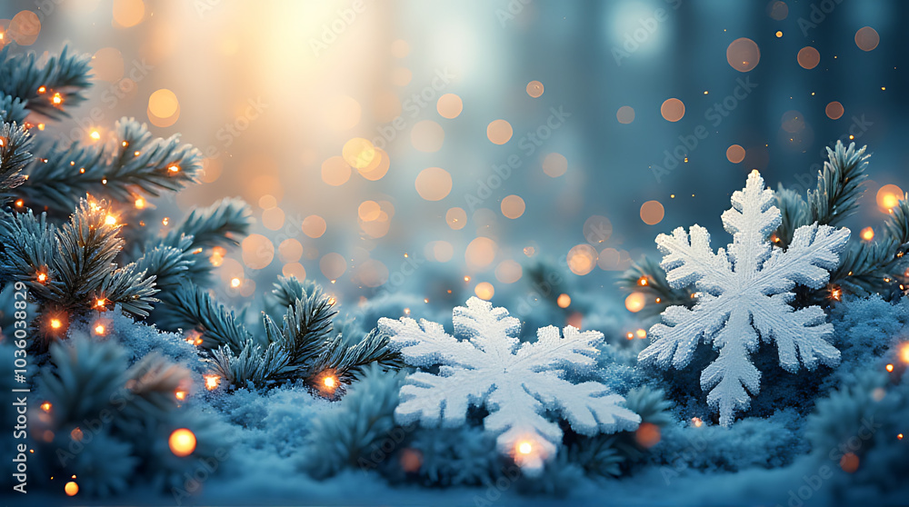 Poster creates abstract christmas background intricate snowflake patterns unique holiday visual