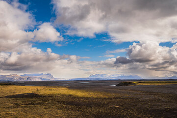 nature sceneries ai the area surrounding the village of Vik, iceland