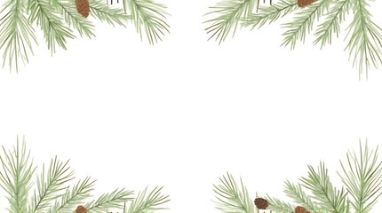 greenery pine cone borders add festive touches winter invitation templates