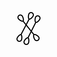 cotton swab icon sign vector