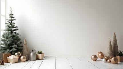 minimalistic winter holiday decor features traditional christmas elements lovely elegant backdrop setting