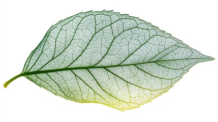 Transparent leaf showcasing intricate vein structure.