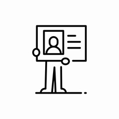 exhibitor royalty icon sign vector