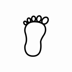 human footprint icon sign vector