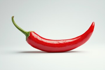 Fresh Vibrant Red Chili Pepper on a Light Background