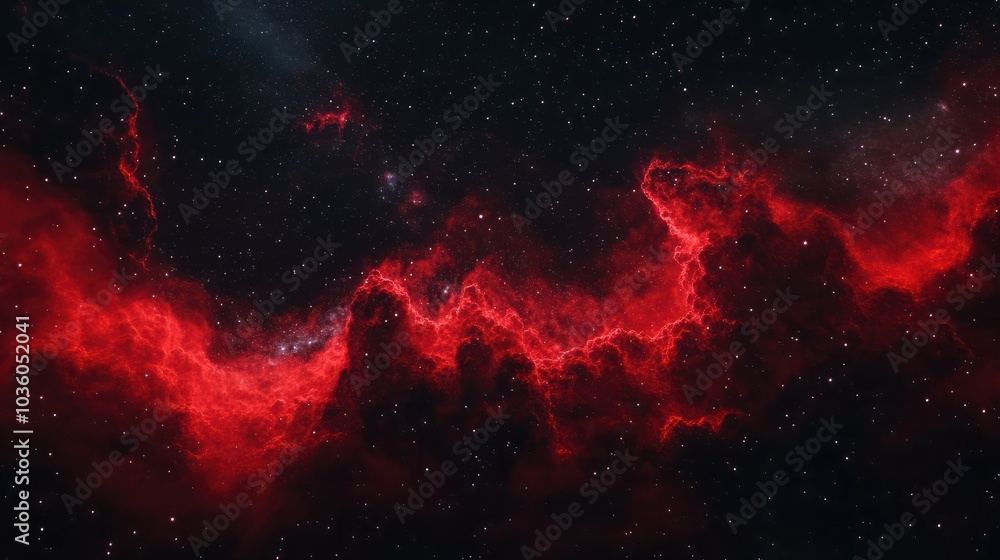 Wall mural red galaxy night sky with stars and milky way