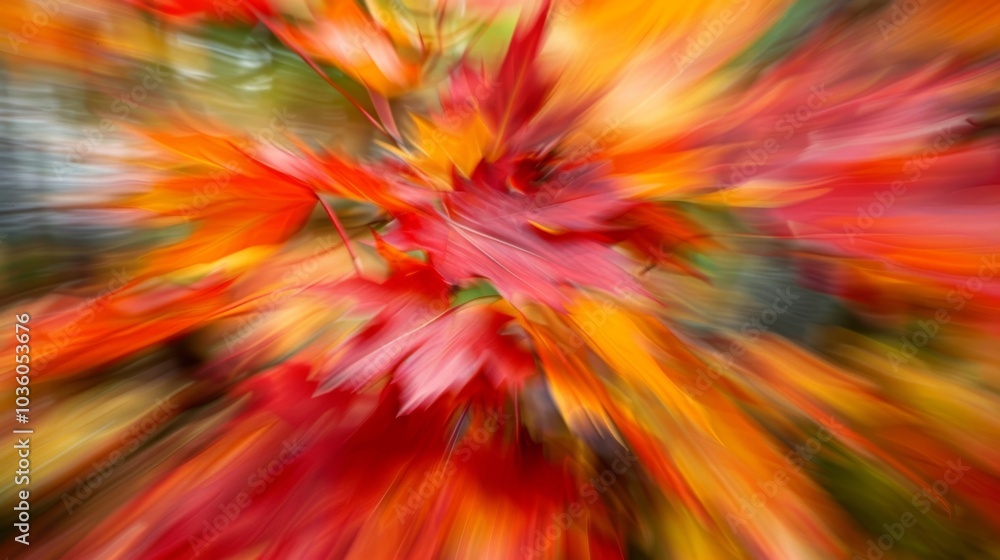 Poster the blurred edges of this image give the impression of a crisp autumn breeze gently rustling through